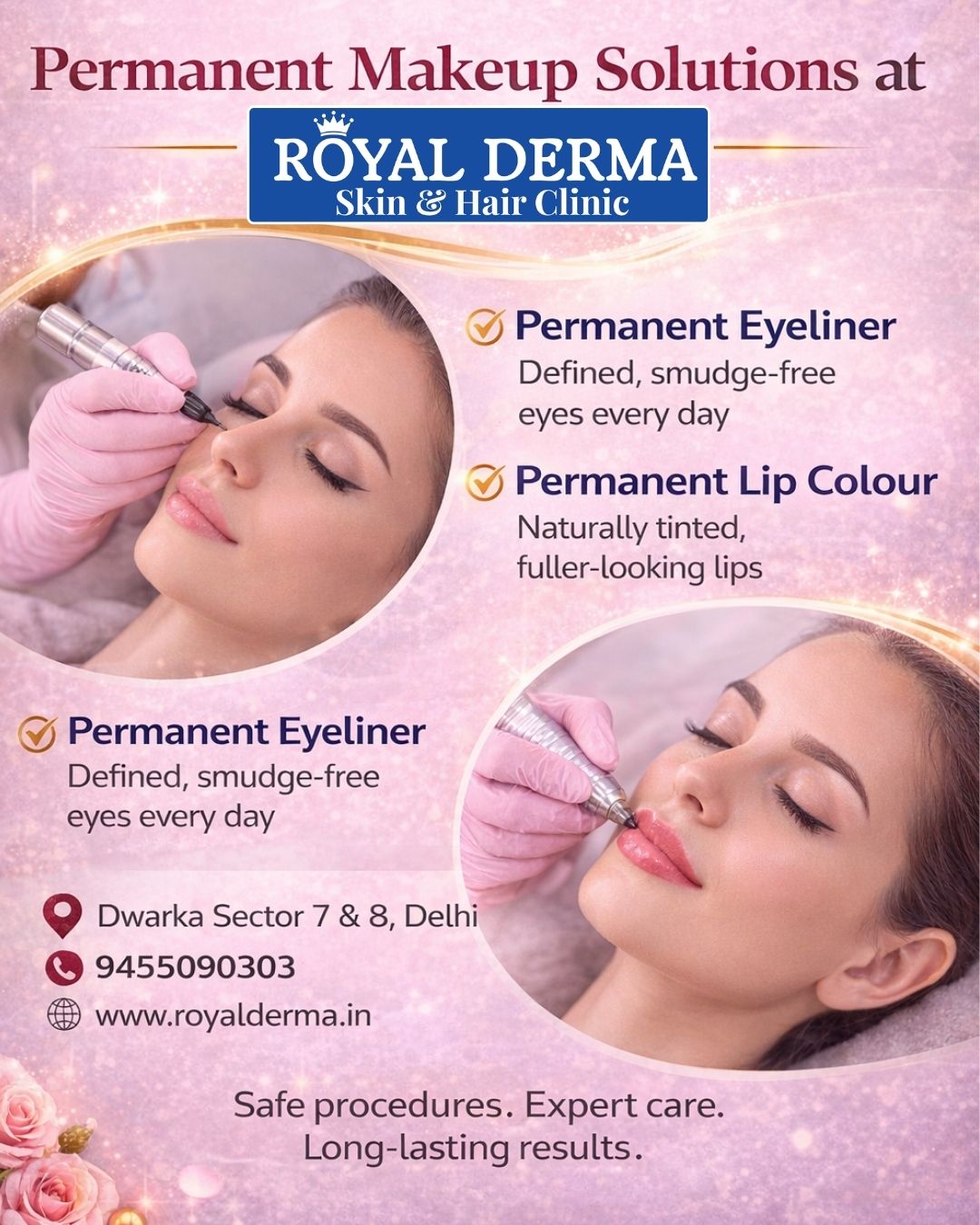 Permanent Eyeliner & Lip Colour Treatment at Royal Derma