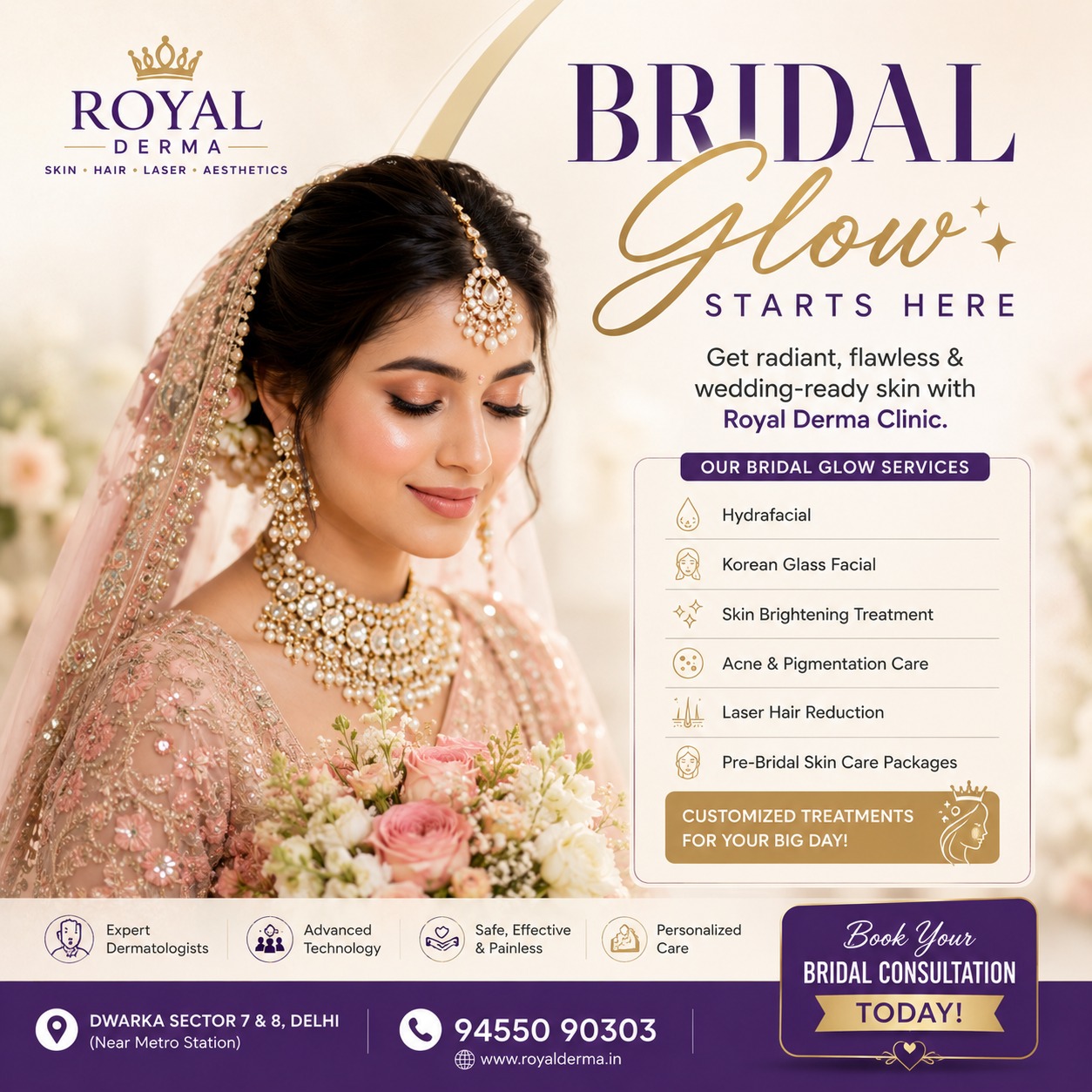 Bridal Glow Treatments in Dwarka Delhi Pre Bridal Skin Care