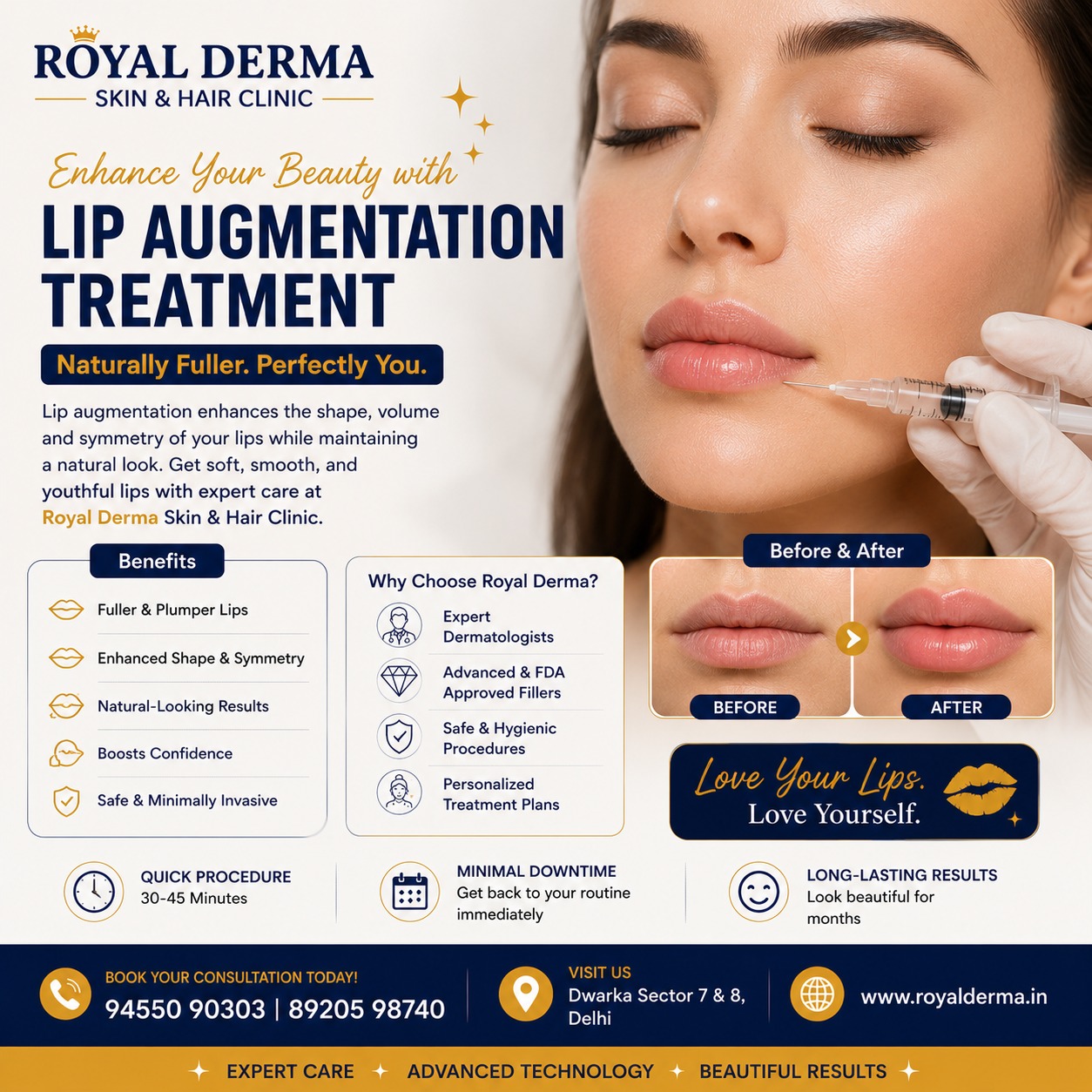 Lip Augmentation Treatment in Dwarka Delhi