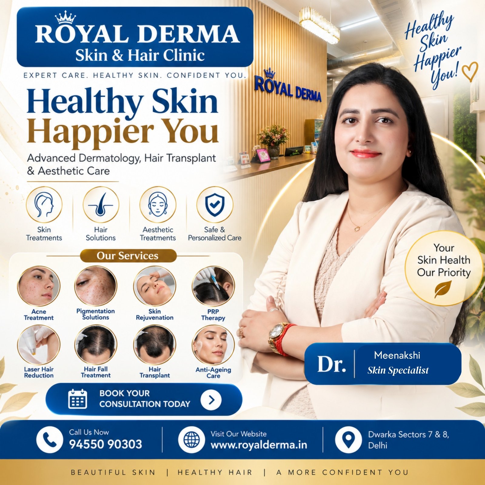 Dermatologist in Dwarka Delhi Skin & Hair Clinic Royal Derma
