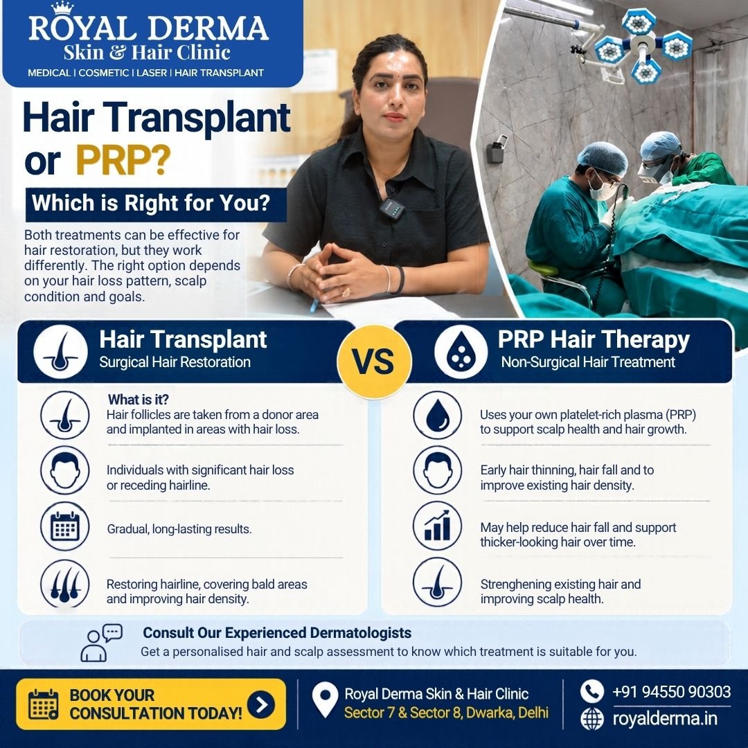 Hair Transplant vs PRP Therapy
